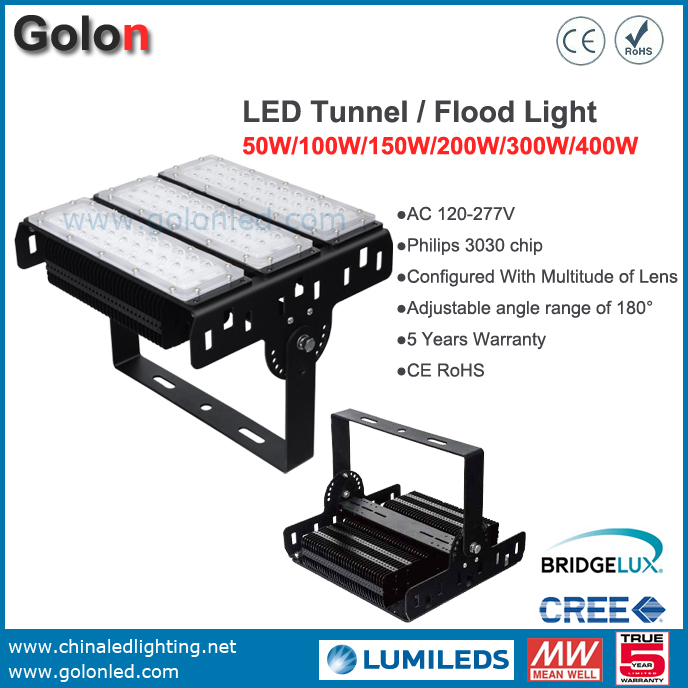 Outdoor asymmetric LED floodlight 150W - 18600 lm- IP65