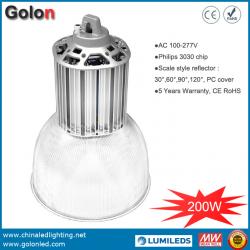 200W LED High Bay Light Fixtures Industrial Warehouse Light