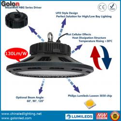 240W UFO High Bay Light Waterproof LED Highbay Warehouse Light 130LM/W Replacement With Factory Low Price